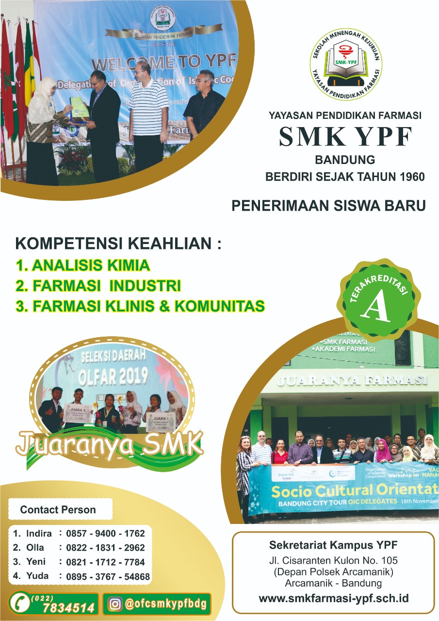 SMK YPF GOES TO LKS NASIONAL XXVI BIDANG FARMASI 2018